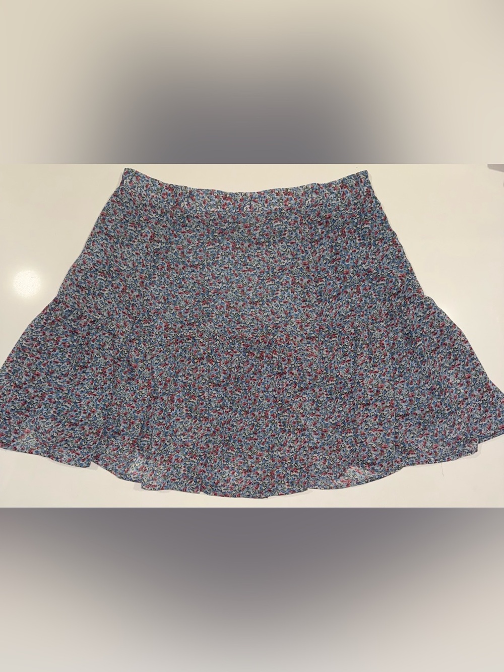 The Impeccable Pig Blue Floral Mini Skirt